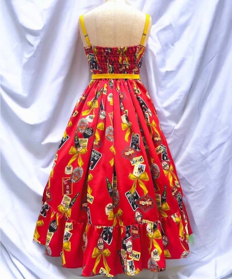 Tipsy Ribbon Jumper Skirt（Red）