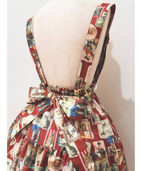 Vintage Cat Skirt（Red）