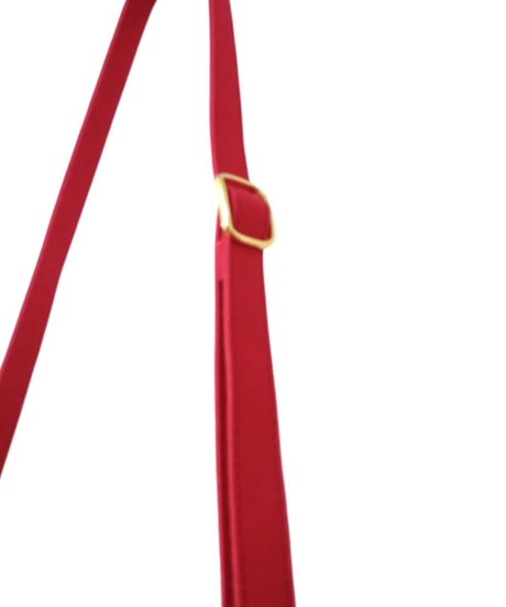 シャンタンリボン付きハンプBag　(レッド）
