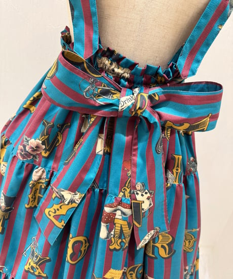 Alice in Wonder Glyph Skirt（Blue）