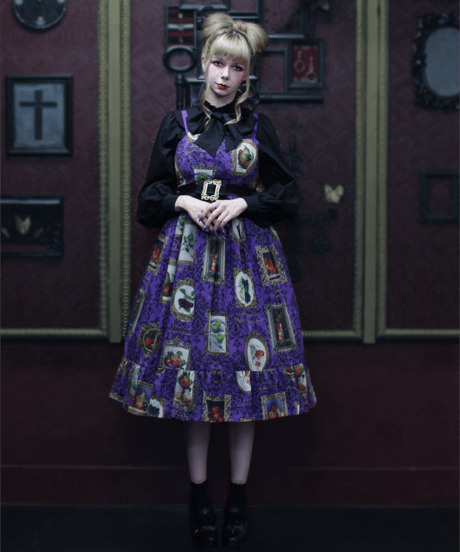 Fruit Still Life Art Museum Jumper Skirt（Green）M size