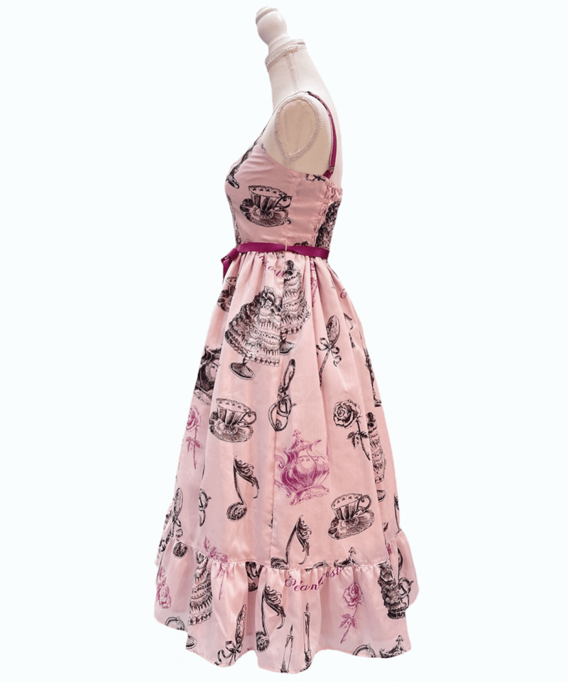 Little banquet Jumper Skirt(Pink)Lsize | Perla Little banquet Jumper Skirt(Pink)Lsize | Perla