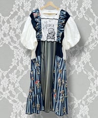 Mother's made/マザーズメイド　Perla nell'ostricaコラボワンピース(Sax blue)