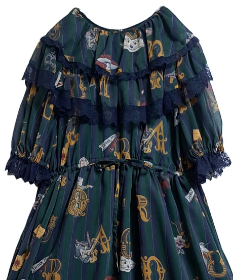 Alice in Wonder Glyph one-piece（Green）