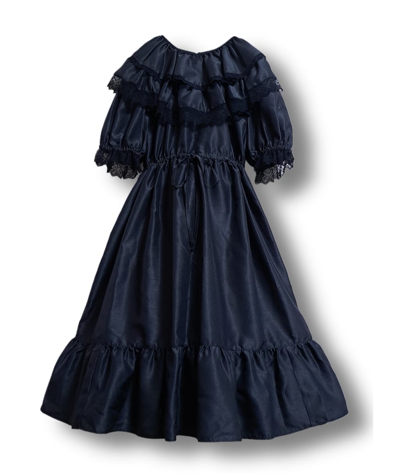 Thaleia one-piece dress（ShantungVer.Black） | Pe