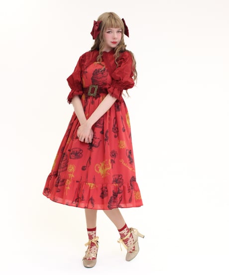 Little banquet Jumper Skirt（Red）M size
