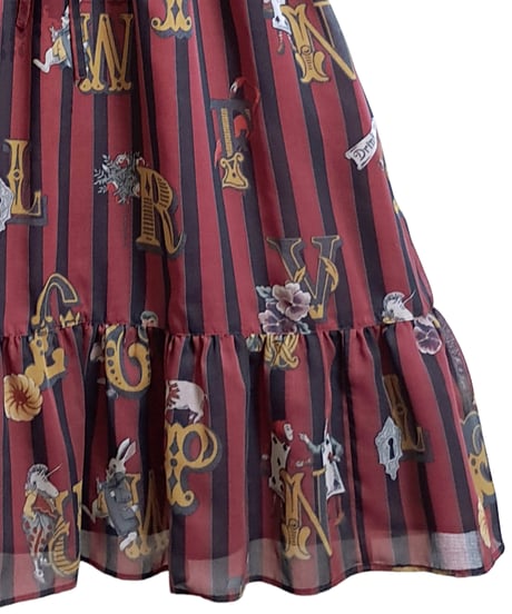 Alice in Wonder Glyph one-piece（Red）