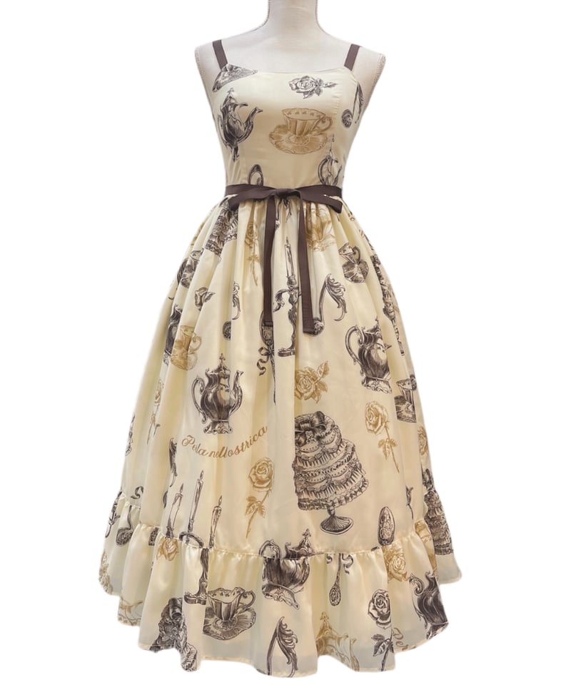 Little banquet Jumper Skirt（Ivory）Mサイズ | Perla