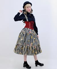 Alice in Wonder Glyph Skirt（Black）