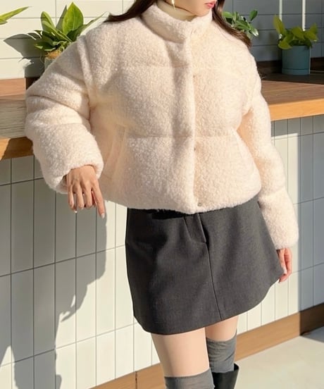 《予約商品11月25日〜》 2WAYウールブークレパディングジャケット