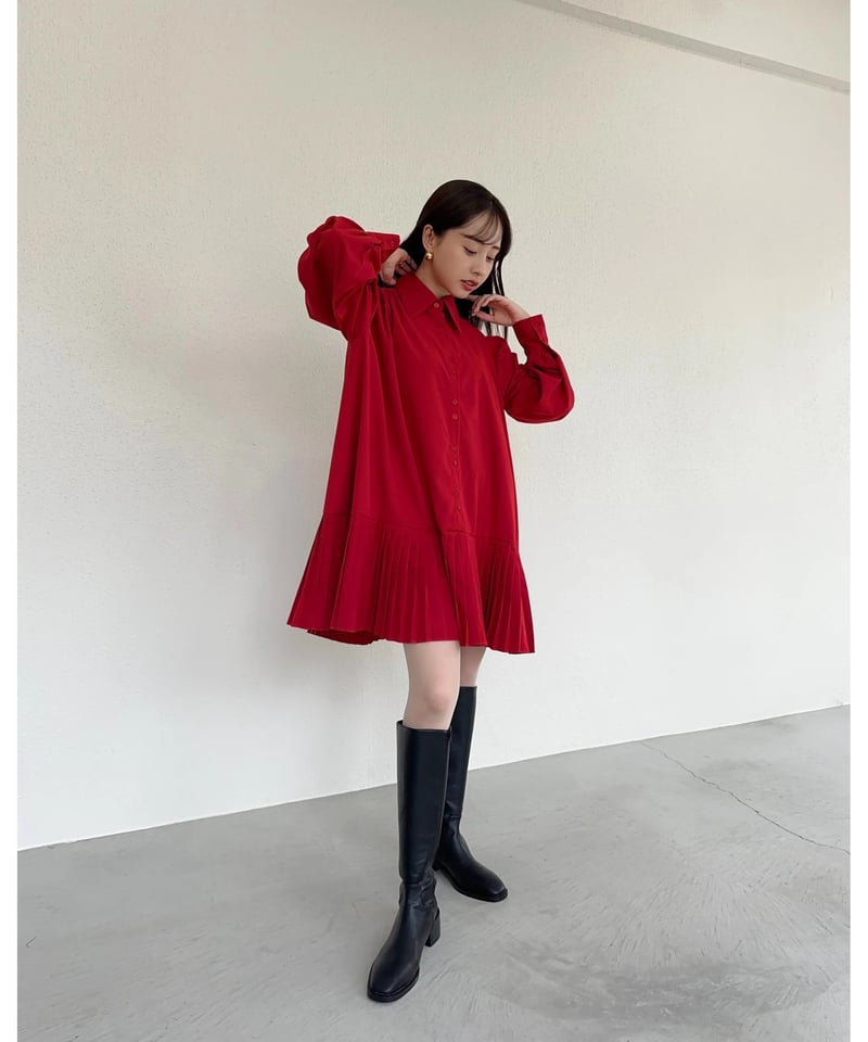 プリーツヘムシャツワンピース | FURBLE