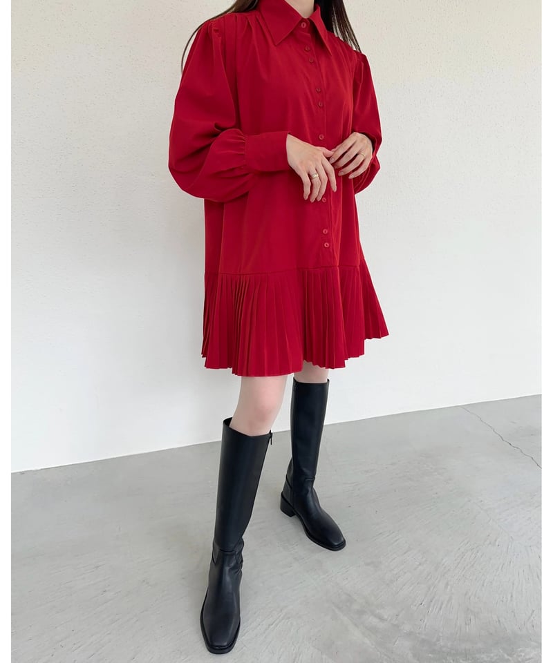 プリーツヘムシャツワンピース | FURBLE