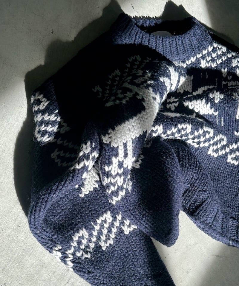 TODAYFUL トゥデイフル ノルディック ジャガード ニット　紺　白 ノルディックジャガードニット | FURBLE
