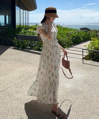 ボタニカルプリントレディワンピース