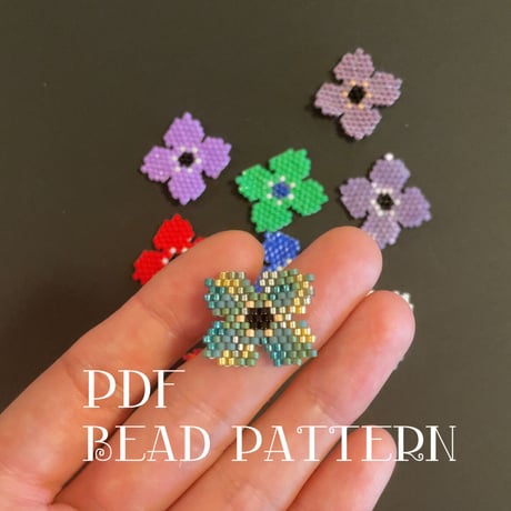 フラワー2022　ビーズステッチ図案