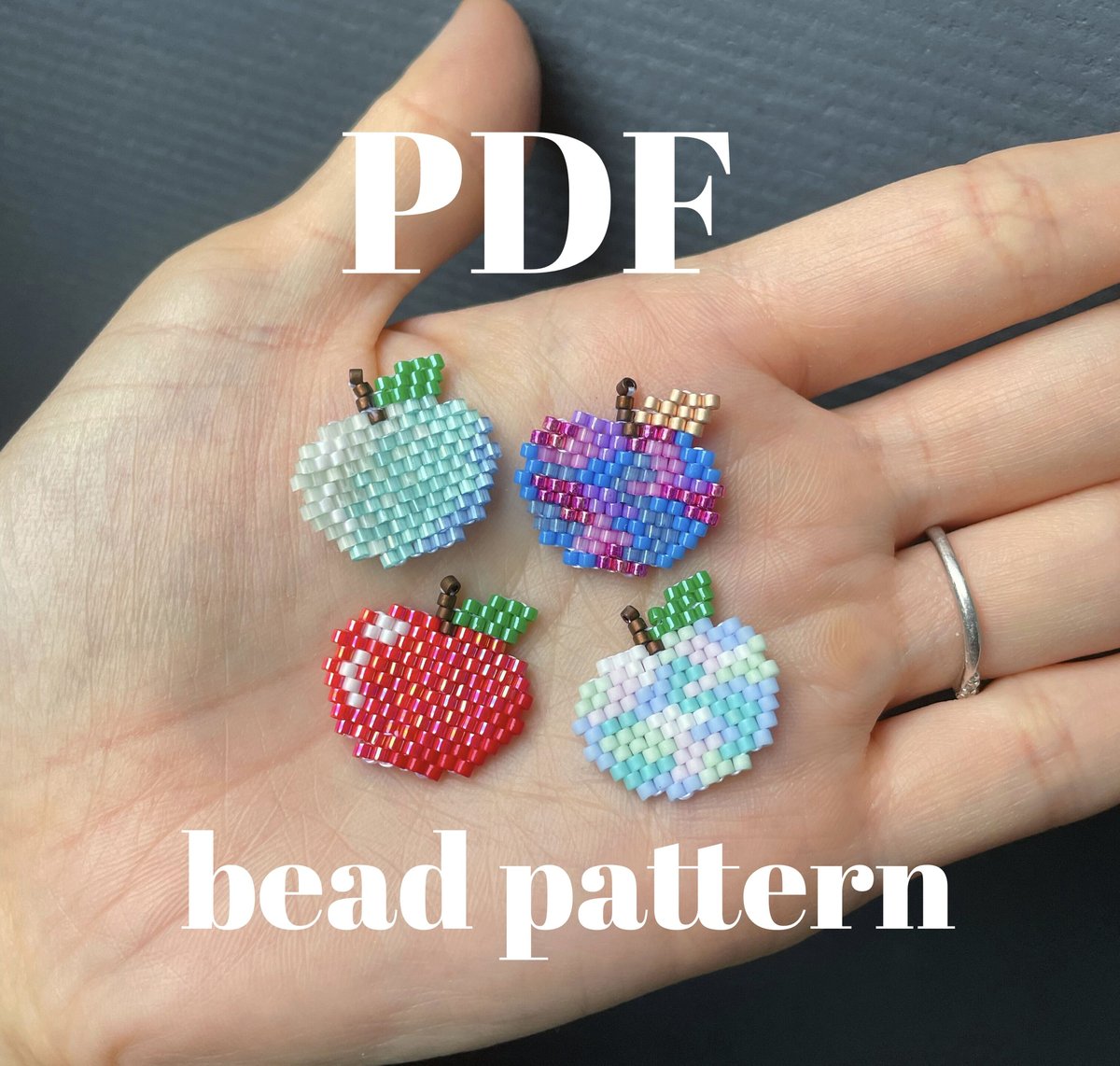 あなたのりんご ビーズステッチ図案 | Natsupanman beads shop