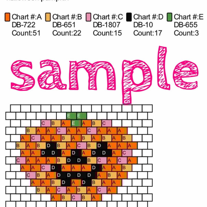 しずくとかたつむり ビーズステッチ図案 | Natsupanman beads shop