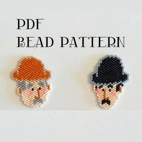 おじさんとおじいさん　ビーズステッチ図案