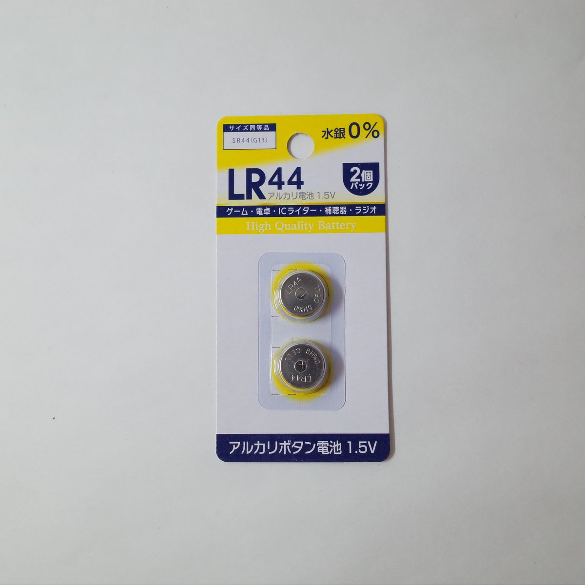 たんぽぽページ アルカリボタン電池 LR44 2個パック ×10セット 4906327904938