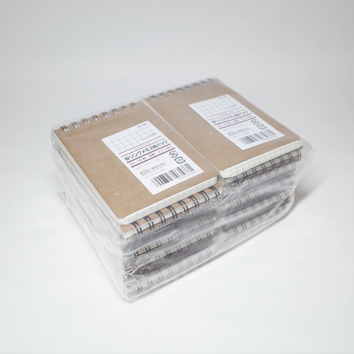 メモ WリングメモA7 2P 方眼 70枚 ×10セット 4906327035861 | Komo