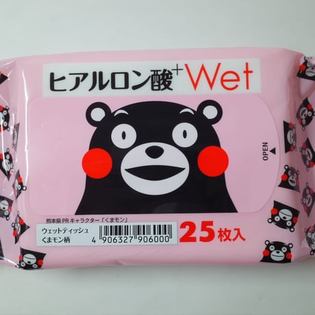 ヒアルロン酸ウェット25枚1P(くまモン) WB-600 ×40個　4906327906000
