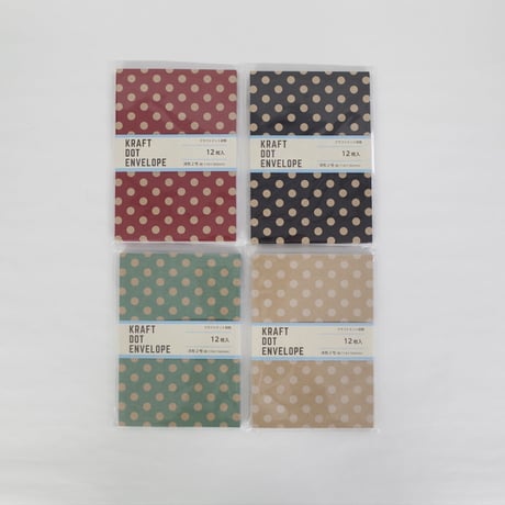 クラフトドット封筒 洋形2号 12枚入　×12セット　4906327042708