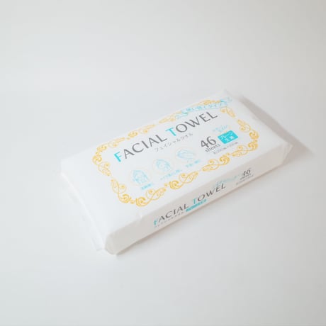 フェイシャルタオル (プレーン) 46枚入　×20個　4906327904907