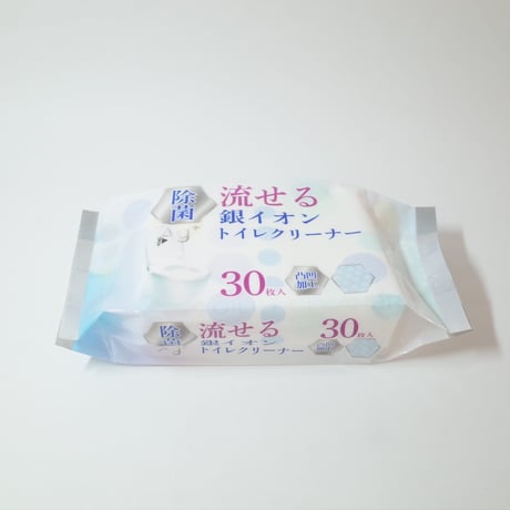 流せる銀イオン除菌トイレクリーナー 30枚入　×20個　4906327905645
