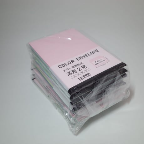 カラー封筒 色込 洋2 18P 　×12セット　4906327025893