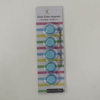 クリアマグネット30mm 5P ブルー 　×10セット　4906327900541