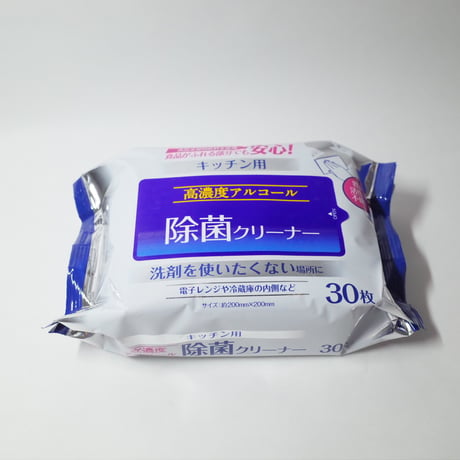 高濃度アルコール除菌クリーナー キッチン用 30枚　×20個　4906327043859