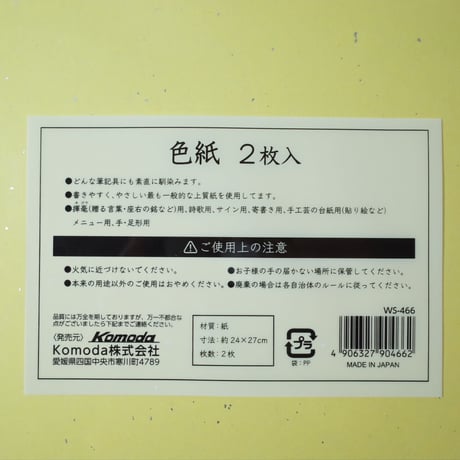 色紙 2P 　×12セット　4906327904662