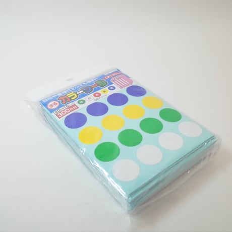 カラーシール まる大 5色 300片付 　×10セット　4906327035397