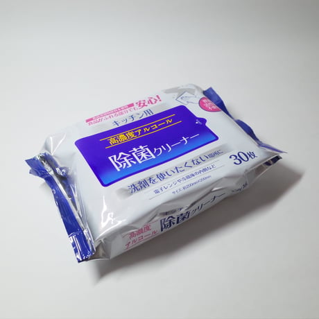 高濃度アルコール除菌クリーナー キッチン用 30枚　×20個　4906327043859