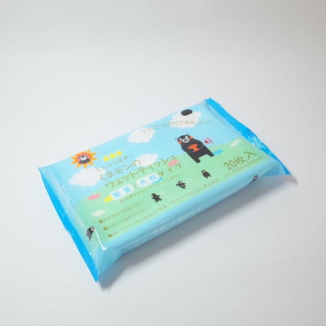 くまモンの大判除菌ウエットティッシュ　20枚入 ×20パック　4906327037346