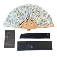 【値下げしました！】扇子屋 梵　オリジナル扇子（花柄/イエロー）【数量限定】