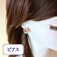 [限定]2柄＊つまみ細工　サクラ　ピアス