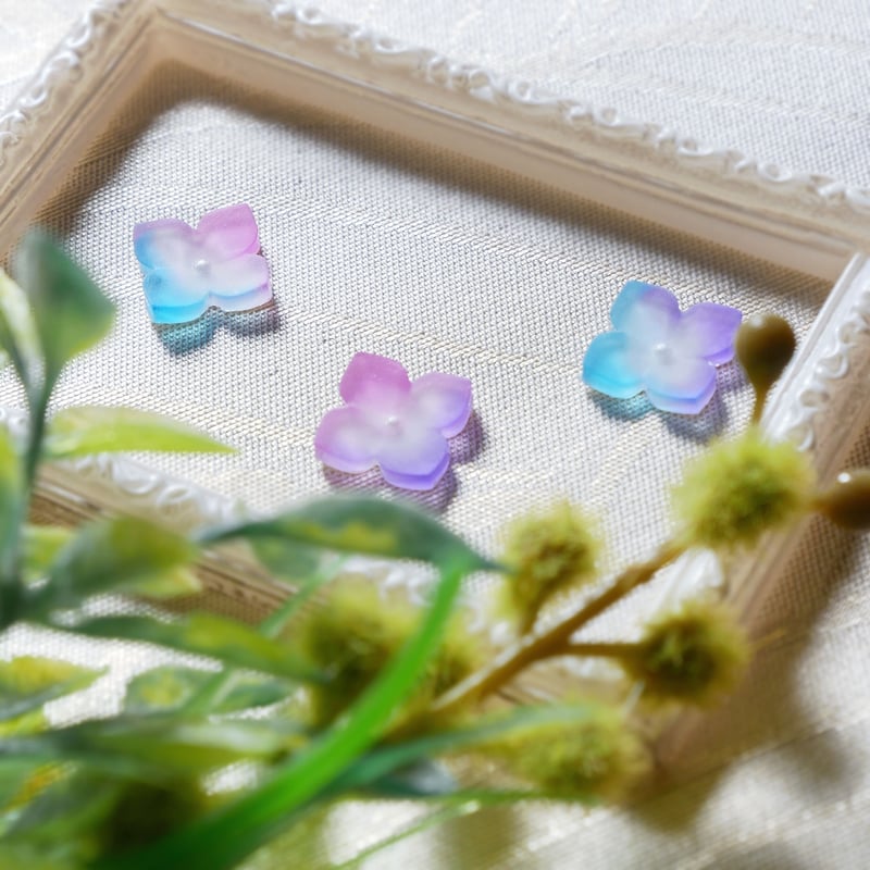 限定]3色＊涼やかなあじさい カフスボタン | Furuiro ふるいろ -KYOTO-