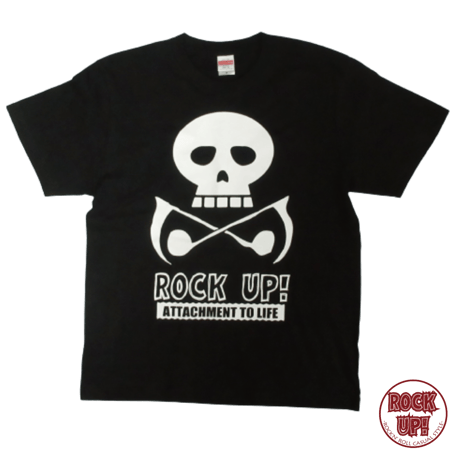 ミュージックスカル Tシャツー｜オリジナルブランドROCK UP!｜ロックTシャツ バンドTシャツ