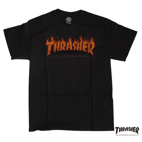 【THRASHER】スラッシャー FLAME HALFTONE Tシャツ｜バンドTシャツ・ロックTシャツの通販ROCK UP!（ロックアップ）