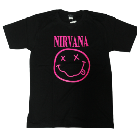 ロックTシャツ Nirvana ニルヴァーナ ピンク ニコちゃん｜バンドTシャツ・音楽Tシャツの通販ROCK UP!（ロックアップ）
