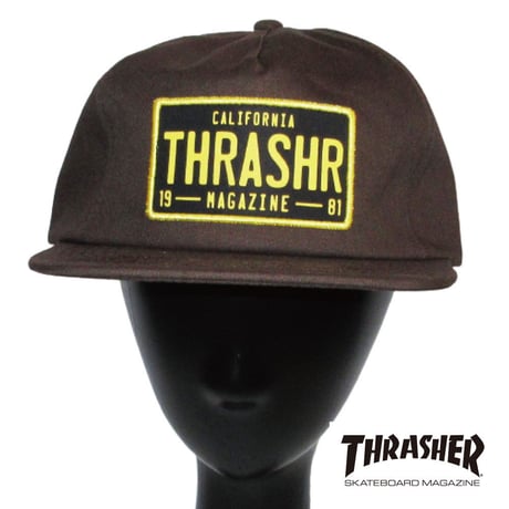 【THRASHER/スラッシャー】キャップ ブラウン"DMV SNAPBACK CAP"｜バンドTシャツ・ロックTシャツの通販ROCK UP!（ロックアップ）