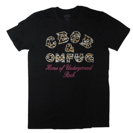 シービージービー【CBGB】SS TEE BLACK LEOPARD レオパード ロゴ Tシャツ｜バンドTシャツ・音楽Tシャツの通販ROCK UP!