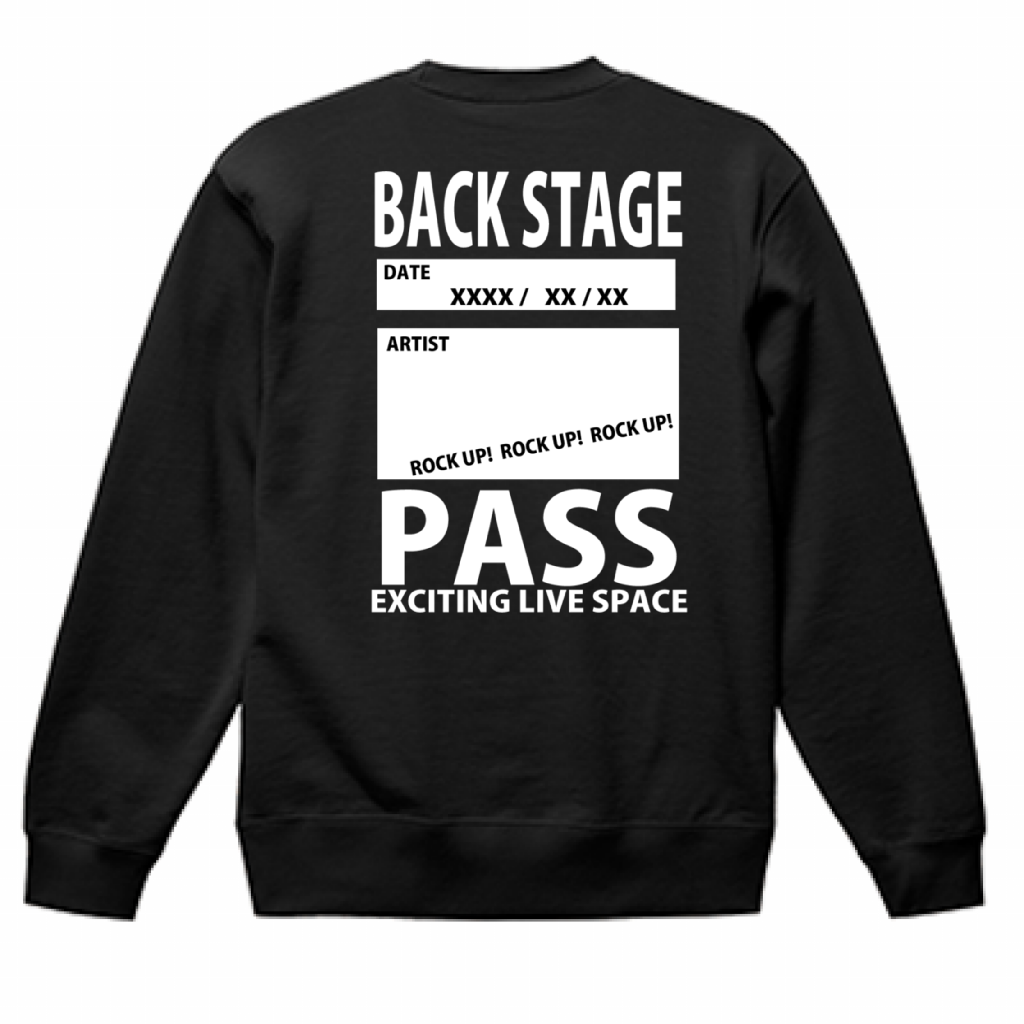受注生産】「BACK STAGE PASS」スウェット | バンドTシャツ・ロックT 