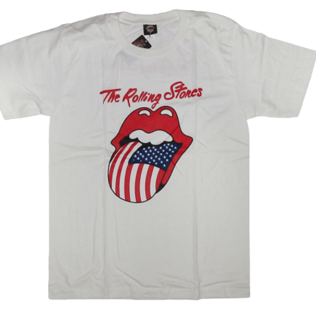 ロックTシャツ The Rolling Stones ローリングストーンズ Lips & Tongue 星条旗唇｜バンドTシャツ・音楽Tシャツの通販ROCK UP!