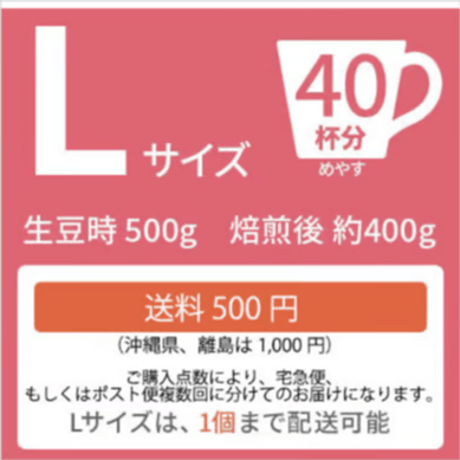 【Lサイズ】あじさいブレンド（生豆500g）
