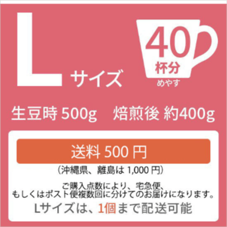 【Lサイズ】ショコラブレンド（生豆500g）