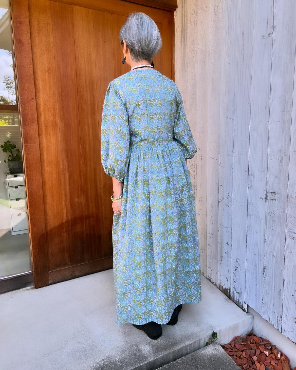 *ローラアシュレイ　ヴィンテージロングフレアドレス　ベロア　ジャガード　切替　9 ローラアシュレイ ヴィンテージロングフレアドレス ベロア