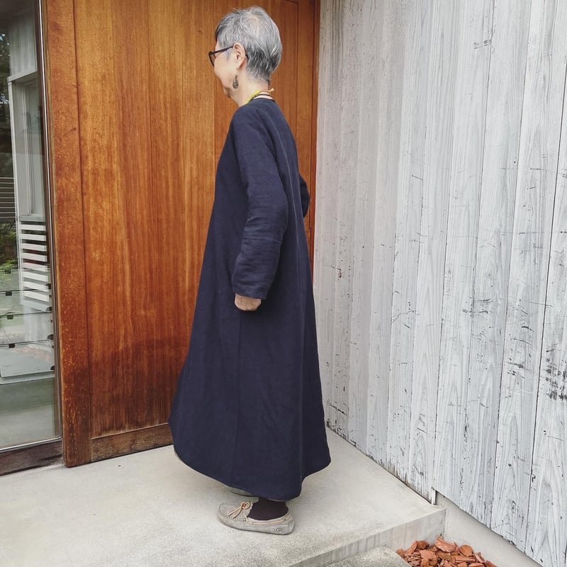 【限定価格／リネン100%／大きいサイズ✨️】45R ピーコート ジャケット 45Rインドリネンシルクツイードの四角ジャケット: WOMEN｜45R