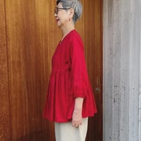 【受注品】憧れのラバリ風ジャケット✴︎薄手リネン100%✴︎赤